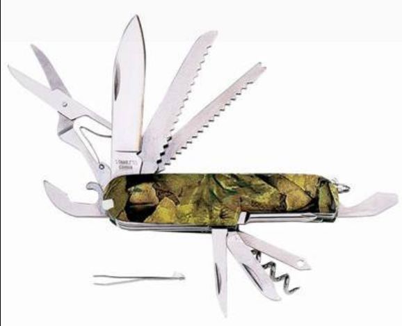 16 Function Camo Pocket Knife 1 