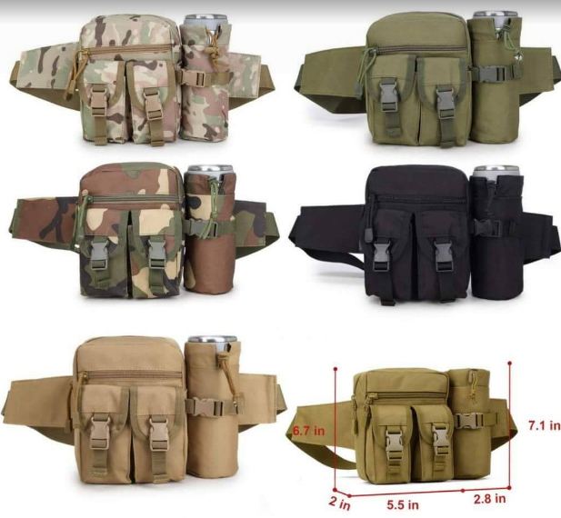 Tactical Molle Bag Outdoor Travel Sport Bag Fanny Pack Detachable Water ...
